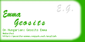 emma geosits business card